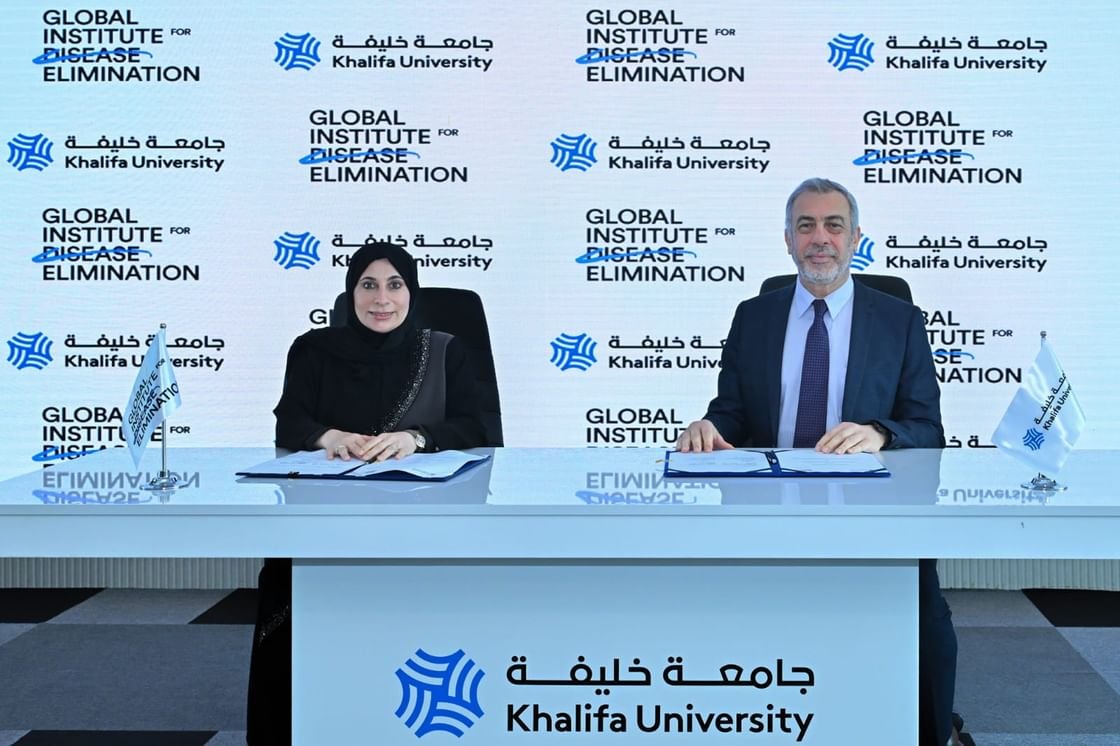 تعاون بين جامعة خليفة والمعهد العالمي للقضاء على الأمراض المعدية 1 تعاون بين جامعة خليفة والمعهد العالمي للقضاء على الأمراض المعدية