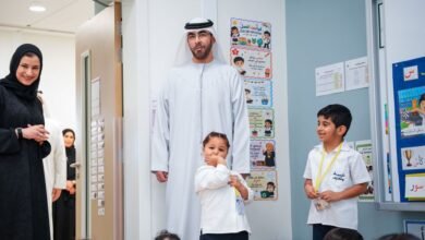 أحمد بن سعود المعلا يفتتح مجمع زايد التعليمي في أم القيوين